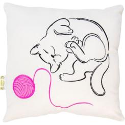 Мягкая игрушка Tigres Подушка Котик з клубком Фото