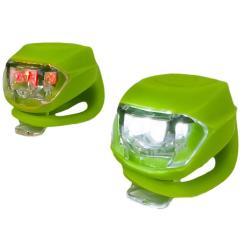 Комплект велофар Good Bike Silicone LED Green Фото