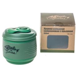 Чашка туристическая Tramp силіконова з кришкою 350 мл Sand Фото 2