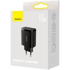 Зарядное устройство Baseus Compact Charger 3U Black Фото 4