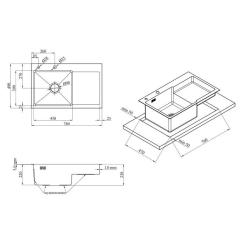 Мойка кухонная Kroner Geburstet-7848RHM Фото 10