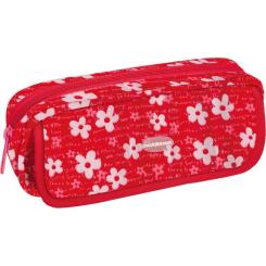 Пенал Cool For School Flowers 2 відділення Червоний Фото