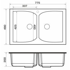 Мойка кухонная GRANADO CORDOBA grafito Фото 5