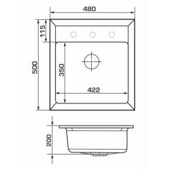 Мойка кухонная GRANADO MERIDA grafito Фото 5
