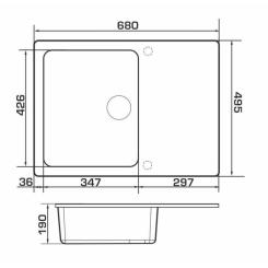 Мойка кухонная GRANADO SALAMANKA grafito Фото 5
