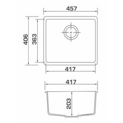 Мойка кухонная GRANADO Under top grafito Фото 5