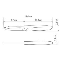 Кухонный нож Tramontina Plenus Black Vegetable 76 мм Фото 3