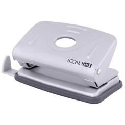 Дырокол Economix с линейкой 20 листов Серебрянный Фото