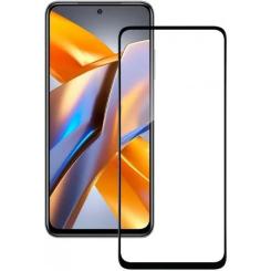 Стекло защитное BeCover Poco M5s Black Фото 1