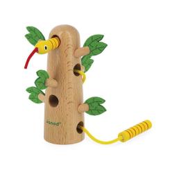 Развивающая игрушка Janod Шнуровка дерево тропик Фото 4
