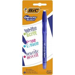 Ручка гелевая Bic пиши - стирай Gel-Ocity illusion, синяя Фото