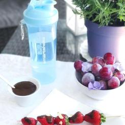 Шейкер спортивный SmartShake Slim 500ml Neon Blue Фото 4