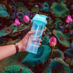 Шейкер спортивный SmartShake Slim 500ml Neon Blue Фото 5