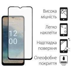 Стекло защитное Dengos Full Glue Nokia G22 (black) Фото 1