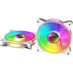 Кулер для корпуса Gamemax FN-12Rainbow-Q-Infinity WT Фото 4