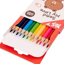 Карандаши цветные Yes Line Friends 12 кол Фото 1