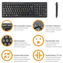 Клавиатура Piko KB-108 USB Black Фото 2