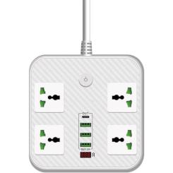 Сетевой фильтр питания Voltronic TВ-Т90, 4роз, 3*USB White Фото