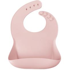 Нагрудничек MinikOiOi силиконовый 100% BASICS - Pinky Pink Фото