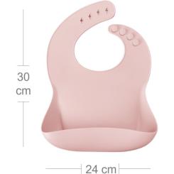 Нагрудничек MinikOiOi силиконовый 100% BASICS - Pinky Pink Фото 1