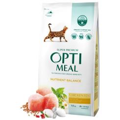 Сухой корм для кошек Optimeal курка 1.5 кг Фото 1