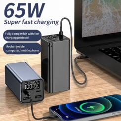 Батарея универсальная Atria 20000mAh, 65W, PD2.0, QC Фото 2
