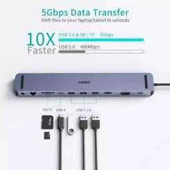 Концентратор Choetech USB-C 11-in-1 Фото 3