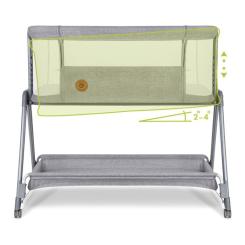 Кроватка Lionelo приставная Luna Grey Concrete Фото 5