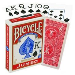 Карты игральные Bicycle Rider Back International Jumbo Index (red) Фото 1