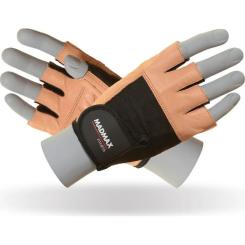 Перчатки для фитнеса MadMax MFG-444 Fitness Brown L Фото