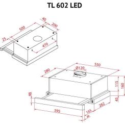 Вытяжка кухонная Perfelli TL 602 BL LED Фото 11
