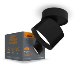 Светильник Videx под лампу GX53 поворотный Черный Фото 1
