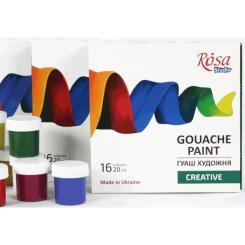 Гуашевые краски Rosa Studio Creative 16*20 мл Фото 3