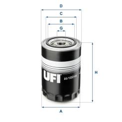 Фильтр масляный UFI 23.102.00 Фото