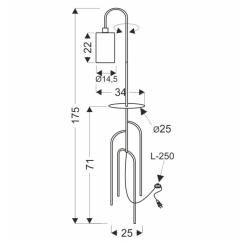 Торшер Candellux 51-00064 RAVELLO Фото 1