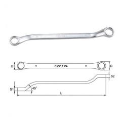 Ключ Toptul накидной (угол 45°) 30х32мм Фото 1