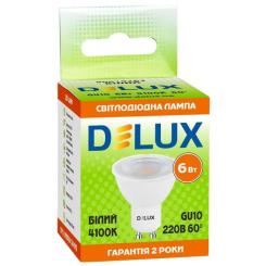 Лампочка Delux 6Вт 4100K 220В GU10 Фото 1