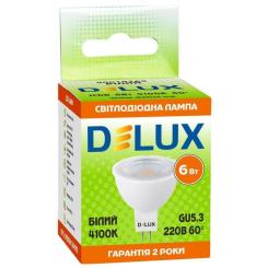Лампочка Delux JCDR 6Вт 4100K 220В GU5.3 Фото 1