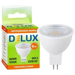 Лампочка Delux JCDR 6Вт 4100K 220В GU5.3 Фото 2