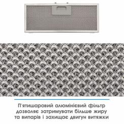 Вытяжка кухонная Eleyus UNIA 1200 LED 52 BL Фото 7