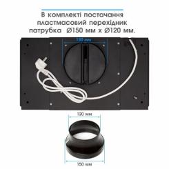 Вытяжка кухонная Eleyus UNIA 1200 LED 52 BL Фото 8