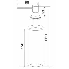 Дозатор для жидкого мыла GRANADO Redondo black shine Фото 3
