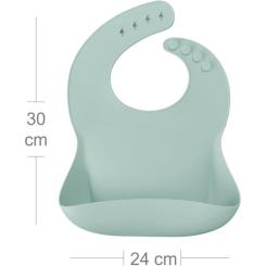 Нагрудничек MinikOiOi Basics-Bib силіконовий 100 (River Green) Фото 5