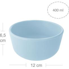 Тарелка детская MinikOiOi Bowl глубокая силиконовая тарелка Mineral Blue Фото 1