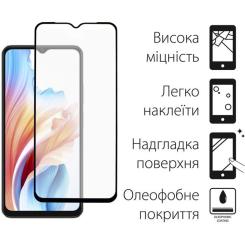 Стекло защитное Dengos Oppo A18 (black) Фото 1