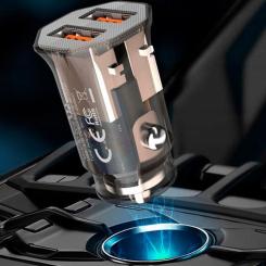 Зарядное устройство XO CC49 2USB 2.4A (Black/Brown) Фото 2