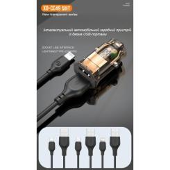 Зарядное устройство XO CC49 2USB 2.4A (Black/Brown) Фото 3