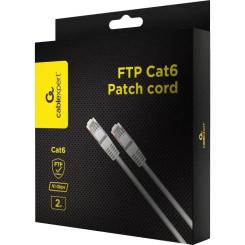 Патч-корд Cablexpert 2м FTP cat 6 CCA gray, в блистере Фото 2
