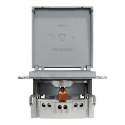 Розетка Schneider Electric ASFORA з кришкою, сталь Фото 5