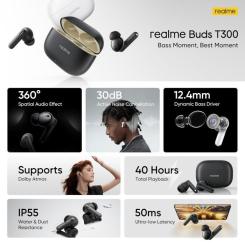 Наушники realme Buds T300 Stylish Black Фото 3